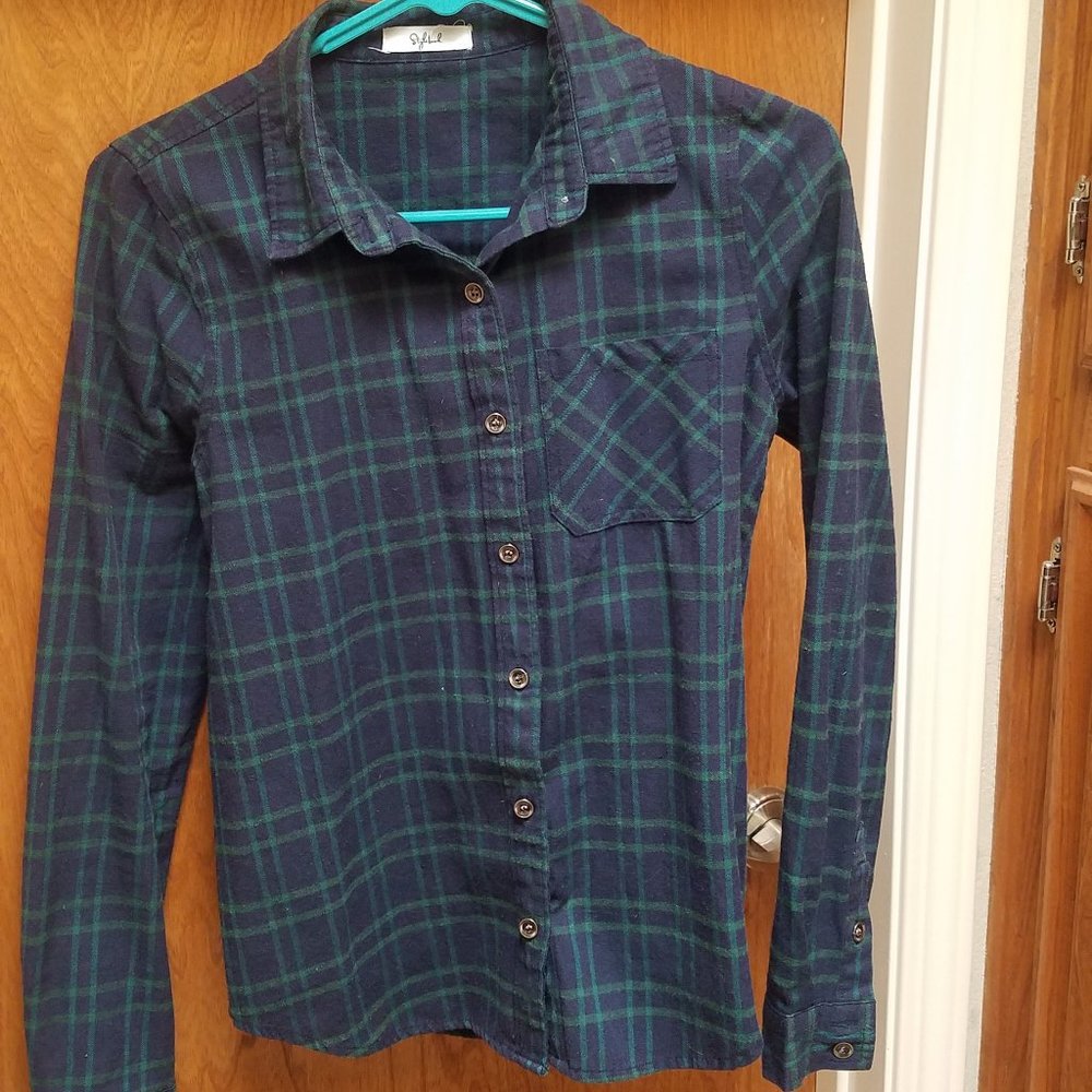 Plaid Button-Down Shirt